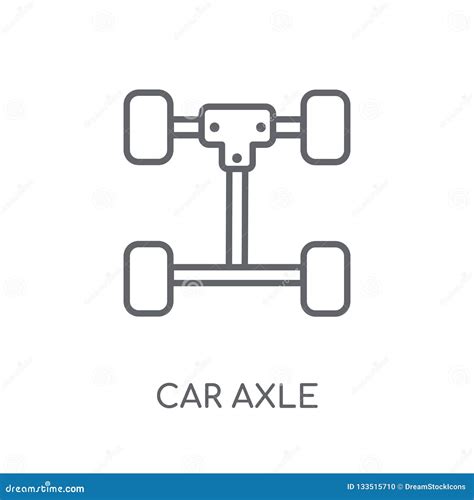 Car Axle Linear Icon Modern Outline Car Axle Logo Concept On Wh Stock