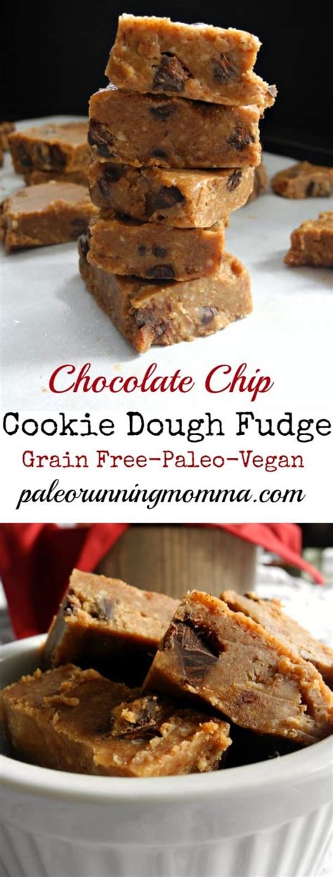 Chocolate Chip Cookie Dough Fudge Paleo And Vegan