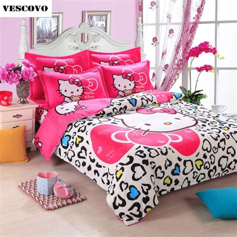 Buy Twin Full Queen Pink Hello Kitty Girls Bedding Set Duvet Cover Pillowcase