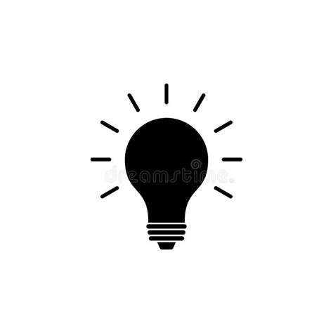 Lamp Icon Light Bulb Icon Vector Idea Symbol Stock Vector
