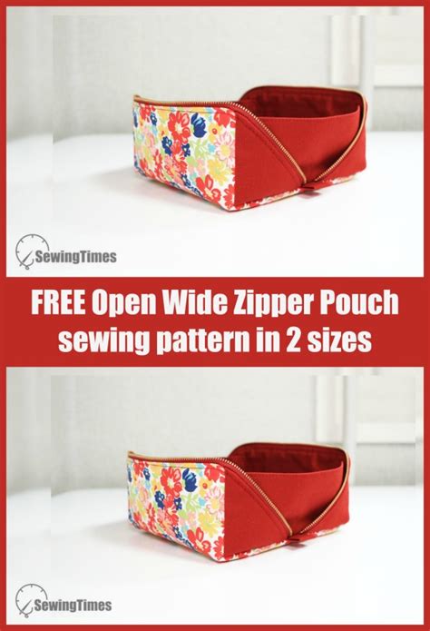 Free Open Wide Zipper Pouch Sewing Tutorial In 2 Sizes With Video Sew