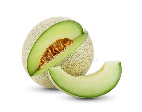 Green Melon Isolated On White Background Stock Photo Image Of