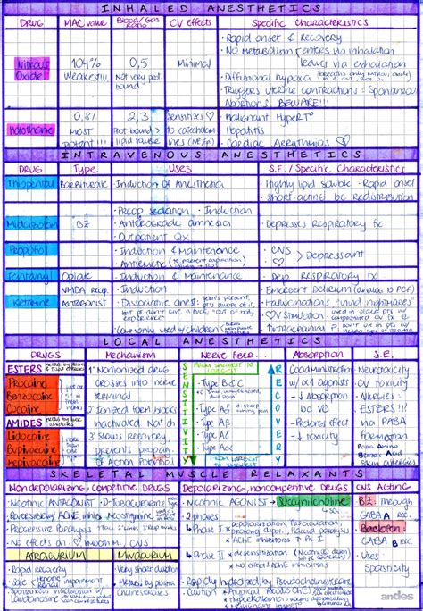 My Notes For Usmle — Drugs Used In Anesthesia