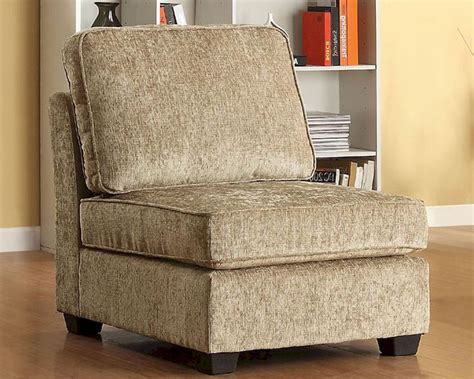 Relax in style with this modern armless chair and ottoman that is covered in a beautiful fabric. Homelegance Armless Chair Burke Modular in Brown Beige EL ...