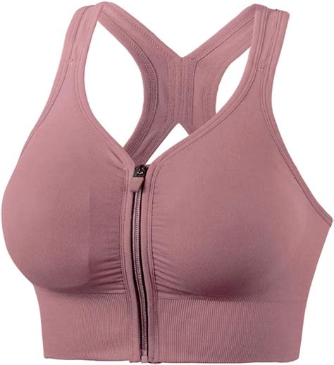 Weiweiba Damen Sport BH mit Reißverschluss vorne High Impact Workout BH