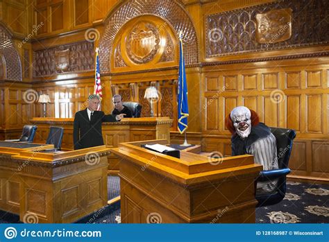 Surreal Clown Lawyer Law Judge Court Courtroom Stock Image Image