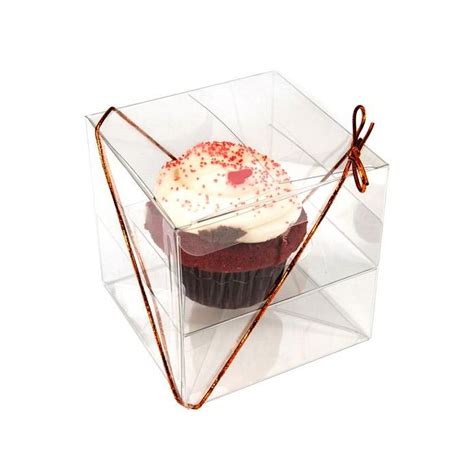 Clear And Paper Cupcake Boxes
