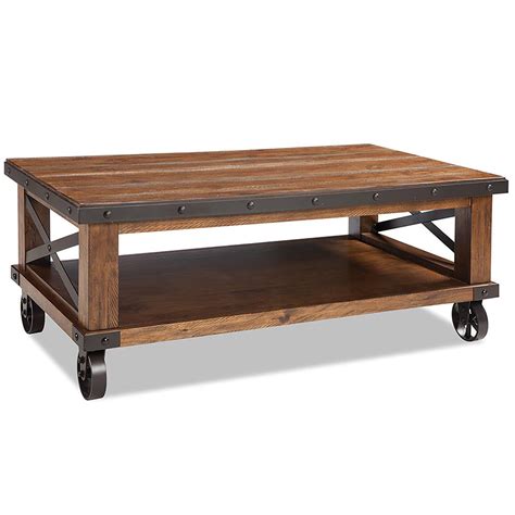 (3) industrial coffee table with wheels $520. Taos Coffee Table with Casters - intercon-furniture