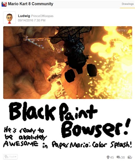 Koopatv Black Paint Bowser Rescue Yellow And Paper Mario Color