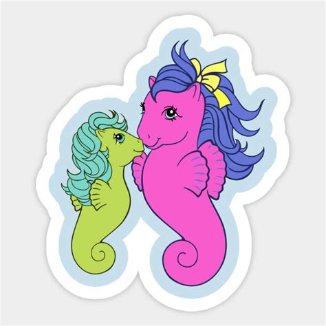 Retro G1 My Little Pony Sea Ponies Pop Culture Sticker Teepublic