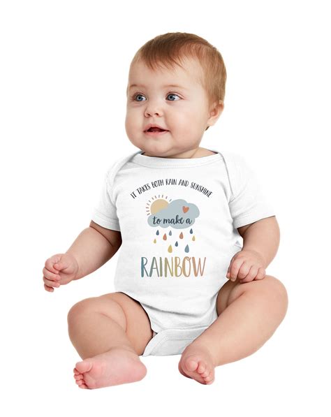Rainbow Baby Onesie Baby T It Takes Both Rain And Etsy