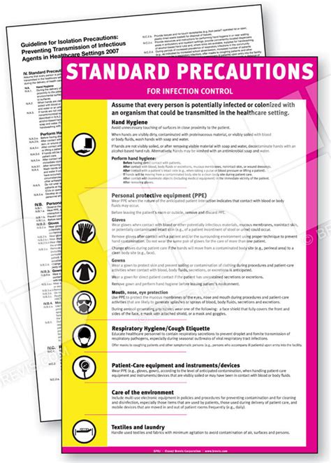 Standard Precautions Sign English Only Brevis