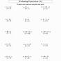 Evaluating Algebraic Expressions Worksheets With Answers