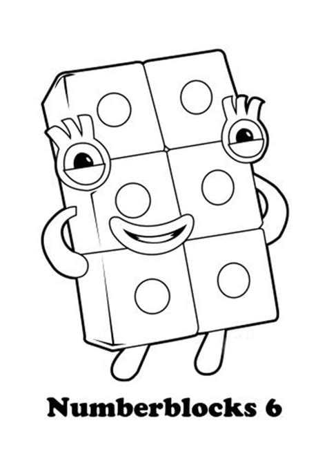Numberblocks 6 Coloring Page Free Printable Coloring Pages For Kids