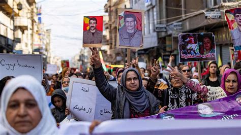 After Turkish Airstrikes Thousands Of Kurds Protest In Syria Global