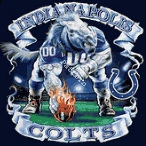 Indianapolis Colts Mascot Cross Stitch Pattern Pdf Files Colts