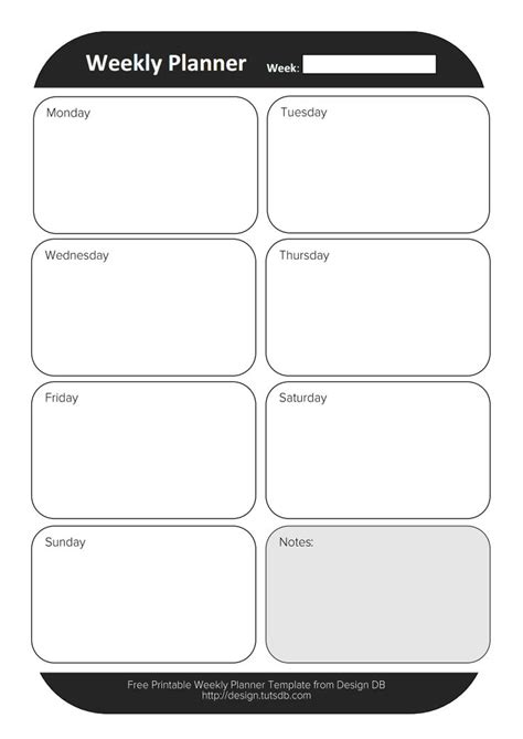 Printable Weekly Plannerpdf Officework Pinterest