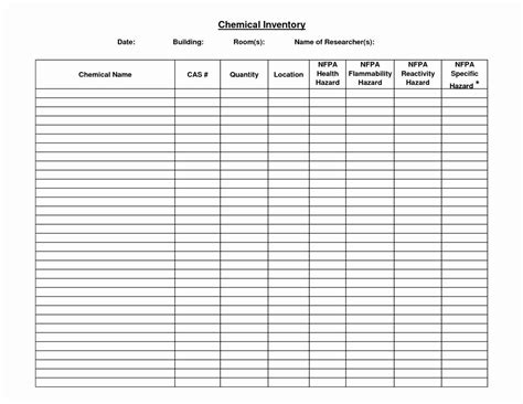 Blank Inventory Sheets Printable New Blank Inventory Spreadsheet In Printable Blank Inventory