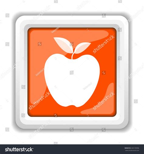 Apple Icon Internet Button On White Background Stock Photo 260135996