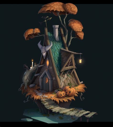 Witchs House By Juliana Klyat Witch House Environment Concept Art