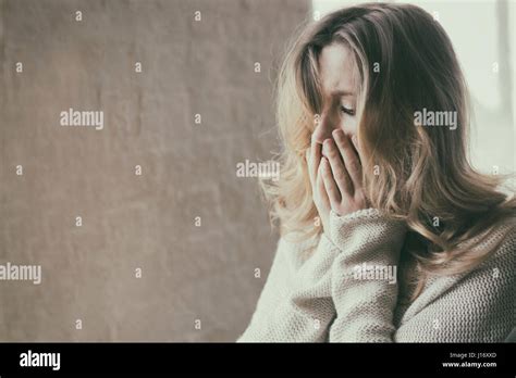 Sad Young Woman Crying Stock Photo Alamy