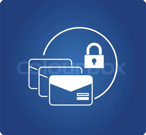Encrypted Mails Icon Stock Vector Colourbox
