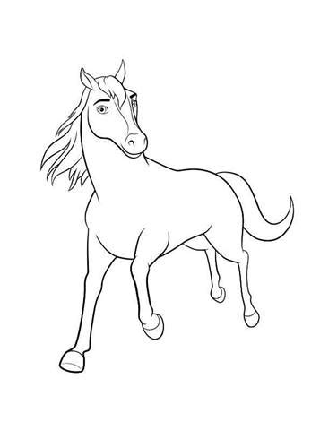 Beautiful horse coloring page, with a lot of patterns, to print and color. Kids-n-fun.com | 16 coloring pages of Spirit Riding Free