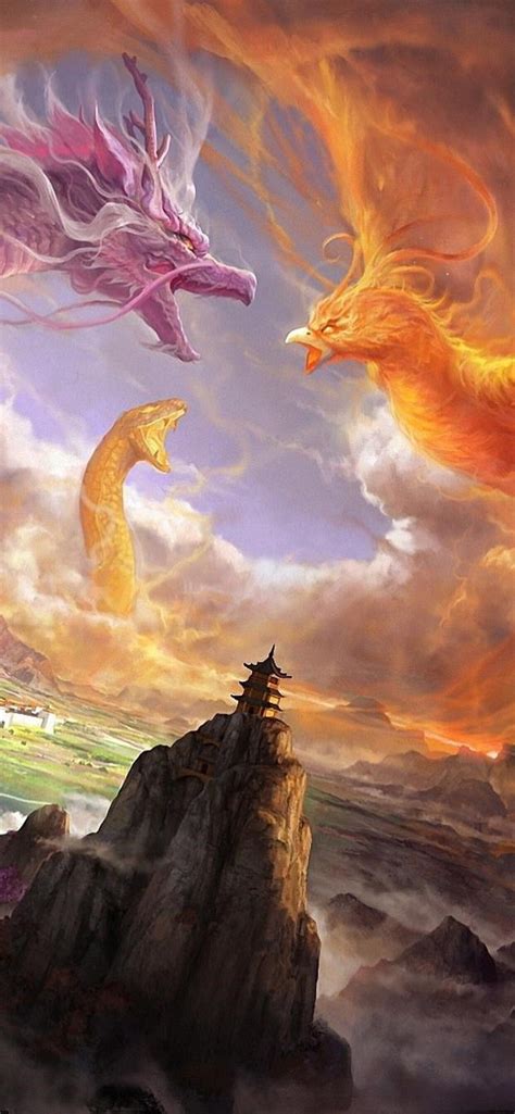 Phoenix And Dragon Wallpapers Top Free Phoenix And Dragon Backgrounds