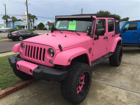 Pink Soft Top Jeep Wrangler