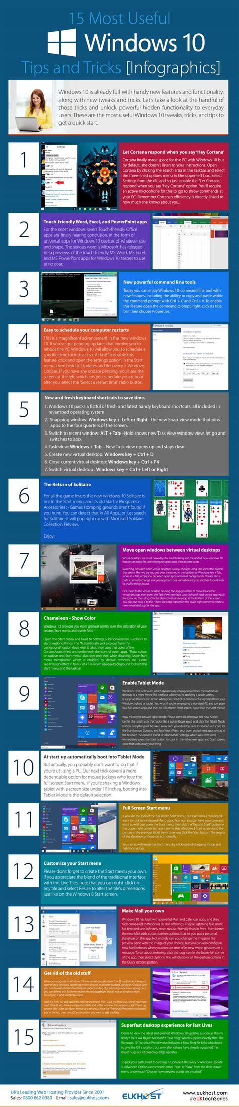 15 Most Useful Windows 10 Tips And Tricks Infographic