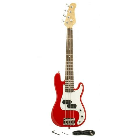 Electric Bass Guitar Red Small Scale 36 Inch Childrens Mini Kids