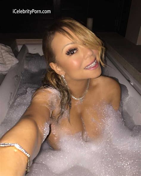 Mariah Carey desnuda enseña sus grandes tetas en la bañera