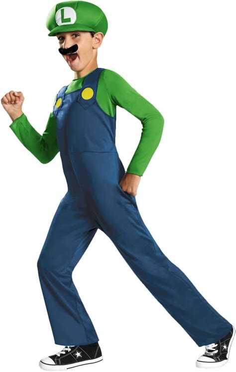 Disguise Nintendo Super Mario Brothers Luigi Classic Boys Costume