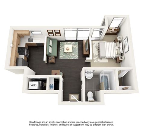 Floor Plans 500 Sq Ft Studio Apartment Layout Fitzgerald Constance