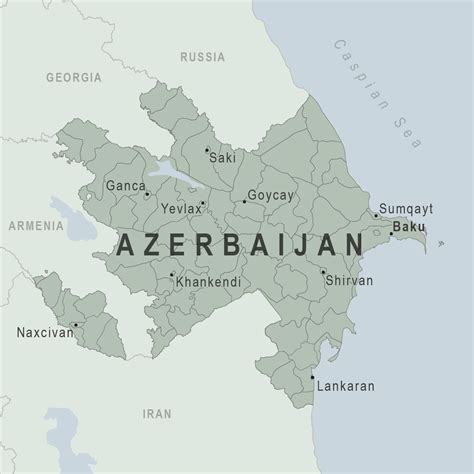 Physical map of azerbaijan showing major cities, terrain, national parks, rivers, and surrounding countries with international borders and outline maps. Azerbaijan - Traveler view | Travelers' Health | CDC