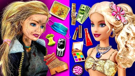 16 Rich Vs Poor Barbie Diys Doll Transformation Youtube