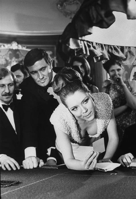 george lazenby and diana rigg on her majesty s secret service 1969 james bond girls james