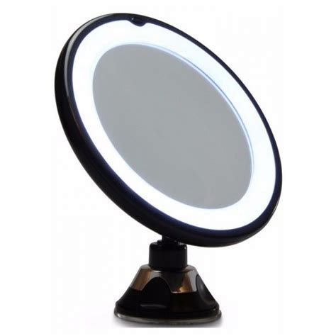 Vi har baderomsspeil i flere ulike design og størrelser samt speilskap. UNIQ Spejl med LED Lys og sugekop x10 forstørrelse - Sort