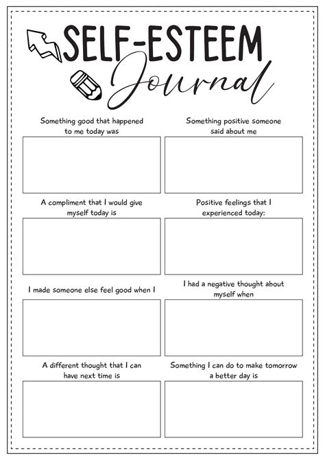 Free Printable Self Worth Worksheets Hot Sex Picture