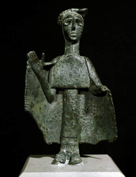 Nuragic Culture Nuraghi Sardinian Bronze Statuette Of Woman In