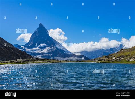 Beautiful Mountainous Landscape With The Matterhorn Peak In Valais