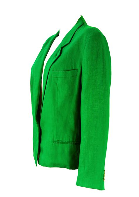 Mani Emerald Green Linen Jacket Ml Reign Vintage