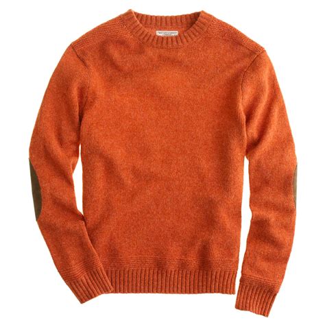 Jcrew Wallace Barnes Shetland Wool Sutherland Sweater In Orange For
