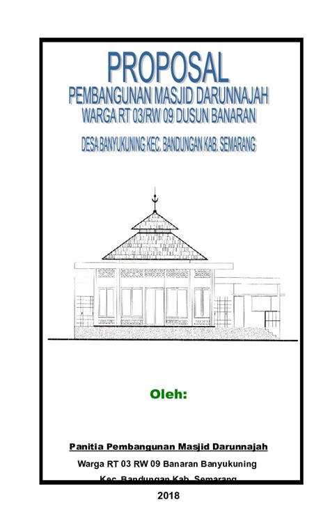 Contoh Proposal Pembangunan Masjid Lengkap Memberi Coretan Riset