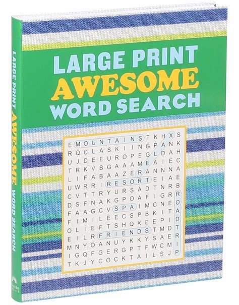 Large Print Awesome Word Search Book By Editors Of Thunder Bay Press