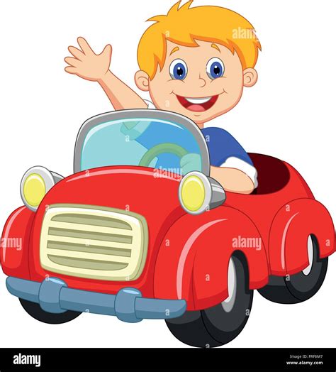 Young Boy Driving Car Stock Vector Image And Art Alamy