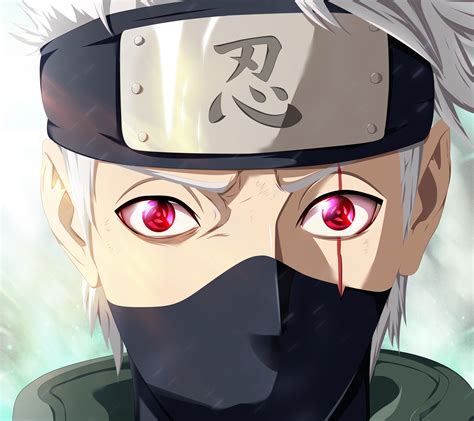 Face Naruto Shippuuden Hatake Kakashi Sharingan Mangekyou Sharingan