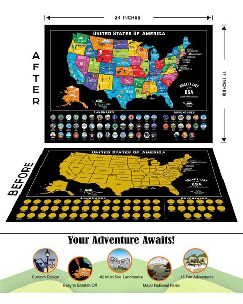 Scratch Off Map Of United States National Parks Scratch Off Map