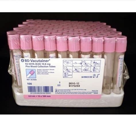 Bd Vacutainer Edta Blood Collection Tubes Us Labels And Materials Group