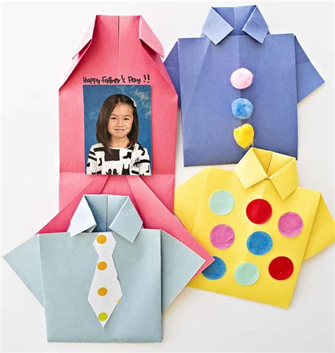 Easy Origami Shirt Fathers Day Card